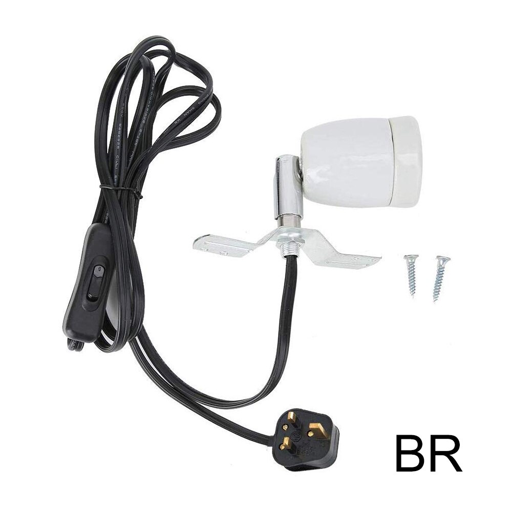 Universal Ceramic Lamp Holder 400W Rotatable Reptile Bulb Base Heating Lamp Socket UV Light Bulb Spot Lamp Ceramic Heat Light: UK