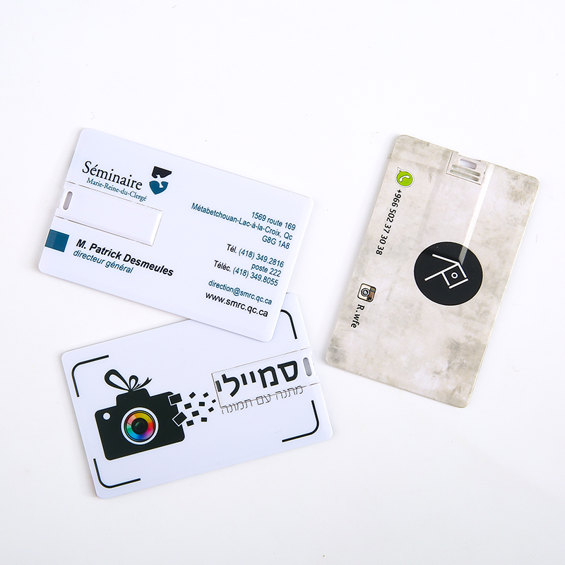 (Muy 10 pièces Logo gratuit) clé USB bricolage 1GB 2GB OEM Logo personnalisé carte de visite en plastique PenDrive clé mémoire bâton impression Logo