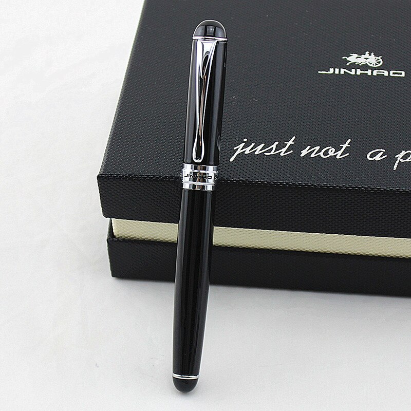 Jinhao – stylo plume de luxe X750, 18kgp, pointe moyenne, noir ,
