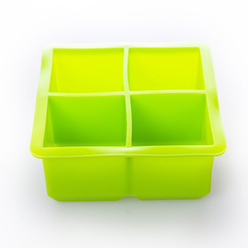 4 store firkantede isterninge maker silikone form isterning bakke slik fondant kage dekoration form køkkenredskaber, fantastisk til fest