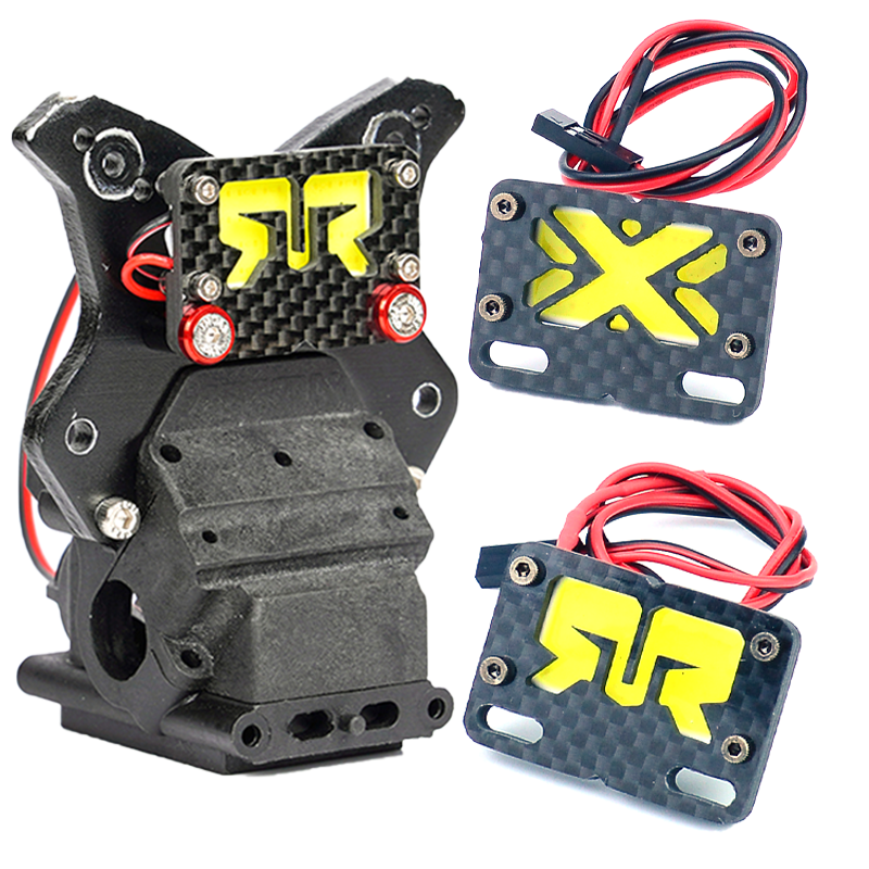 LED Simulatie Koolstofvezel Koplampen voor 1/8 ARRMA TYPHON 6S V4 V5 TLR TUNED 4X4 BUGGY Auto