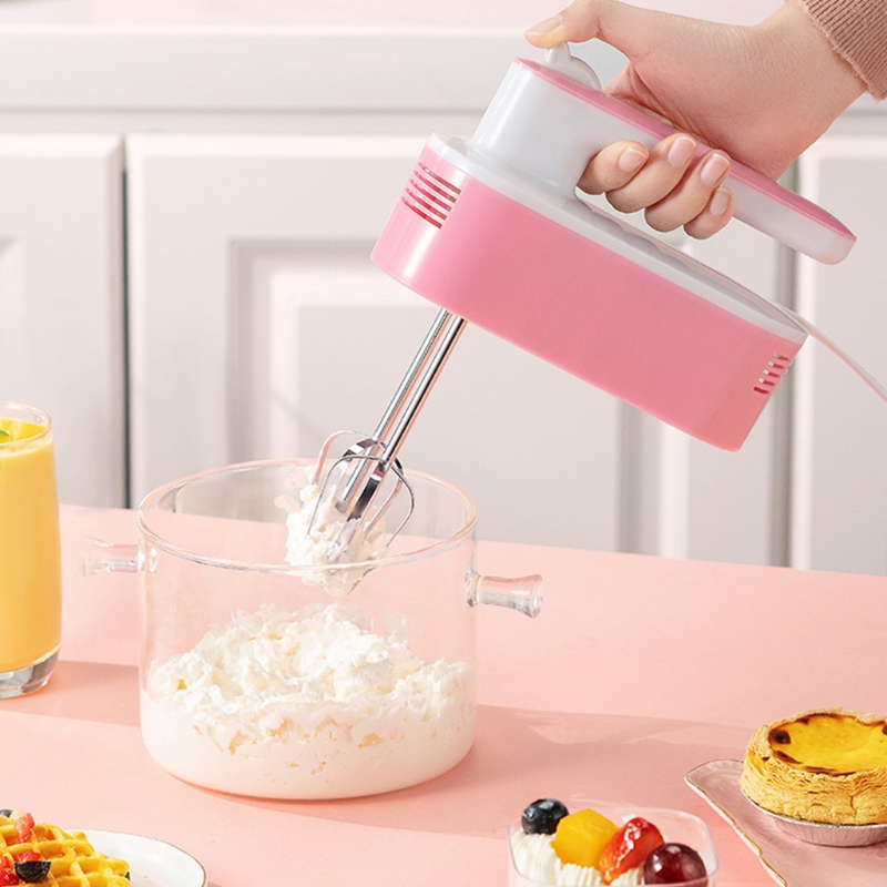 Handheld Electronic Mixer 5 Speed for Cake Egg Yeast Dough Stainless Steel