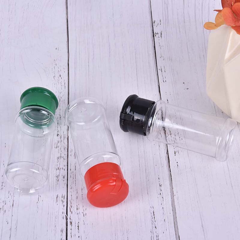 Tarros de plástico para condimentos, especias, sal, pimienta, para barbacoa, vinagre, embotellado, 100ml, 5 uds.
