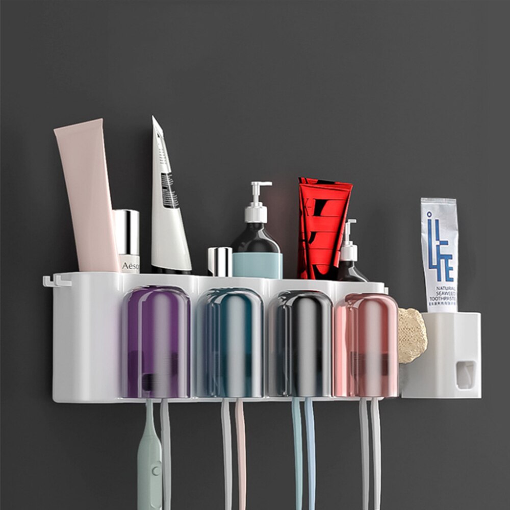 Badkamer Accessoires Tandenborstelhouder Badkamer Decor Tandpasta Dispenser Badkamer Organizer Accessoires Set Met Cup