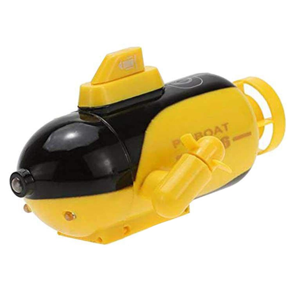 Mini barco submarino de carreras con Control remoto para niños, juguete submarino de juguete, barco de carreras con Control remoto en bañera, piscinas, lagos,: Amarillo
