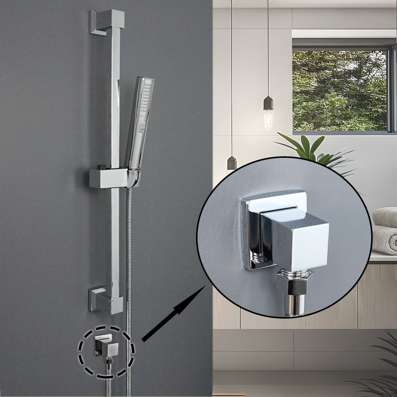 Chrom Poliert Dusche Kopf Halfter Handbrause sprühen Halterung Zauberstab Bidet Spritzgerät Halfter Verdeckte Dusche Zubehör