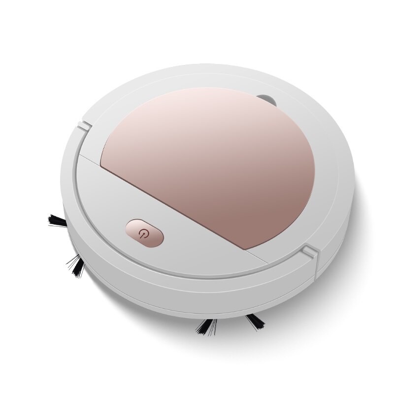 Intelligent Sweeping Robot Three-in-one Multifunctional Household Sweeping Machine, White/ Rose Gold: A