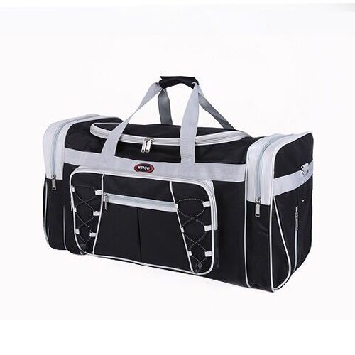 Vattentät nylon bagage gymväskor stor kapacitet 70l utomhusresor för kvinnor män resor dufflel sac de sport handväskor säck: Modell b vit