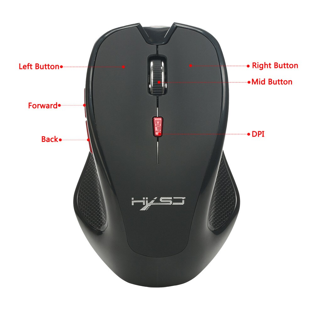 Bluetooth 3.0 Wireless Mouse Ergonomic Mouse 2400dpi Adjustable High-definition Optical Sensor for Game/ Working