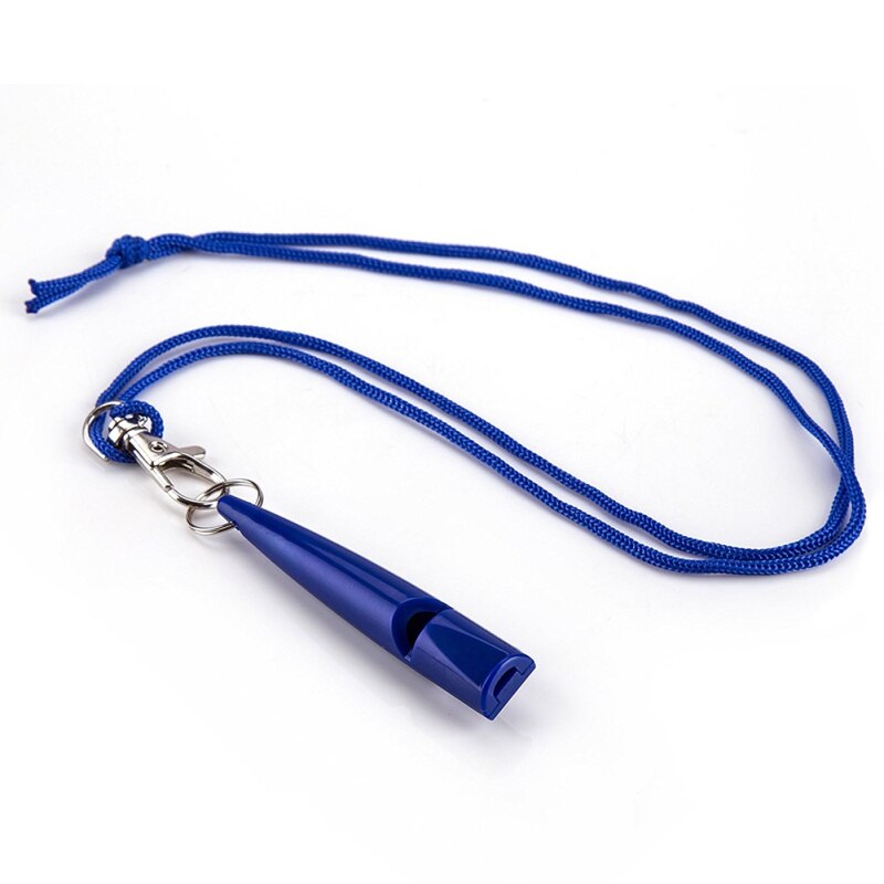 Silbato para mascotas para dejar de ladrar, sonido ultrasónico de patrulla con cuerda, artículos de entrenamiento para perros con correa para muñeca: Azul