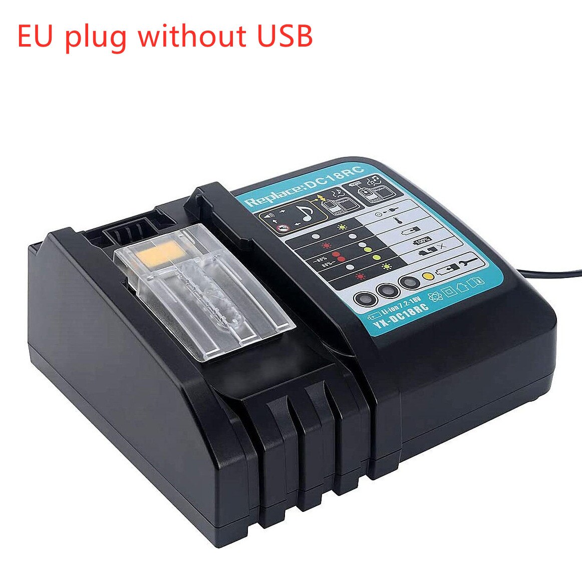 DC18RC Li-Ion Battery Charger 3A Charging For Makita 14.4V 18V Bl1830 Bl1430 Dc18Ra Electric Power DC18Rct Charger USB Prot: EU NO USB LCD