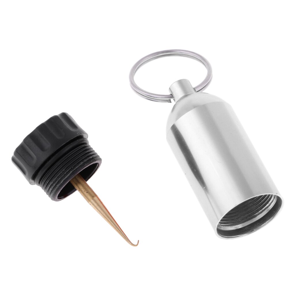 Mini dyktankar i aluminium med 12 o ringar mässing pick dyk nyckelring vattensport simning dyktillbehör