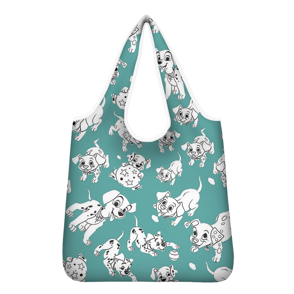 Dalmatian Dog Reusable Folding Shopping Bags Grocery Bag Large Size Eco Portable Shoulder Handbag Polyester Travel Tote Bag: ZLH1158KO