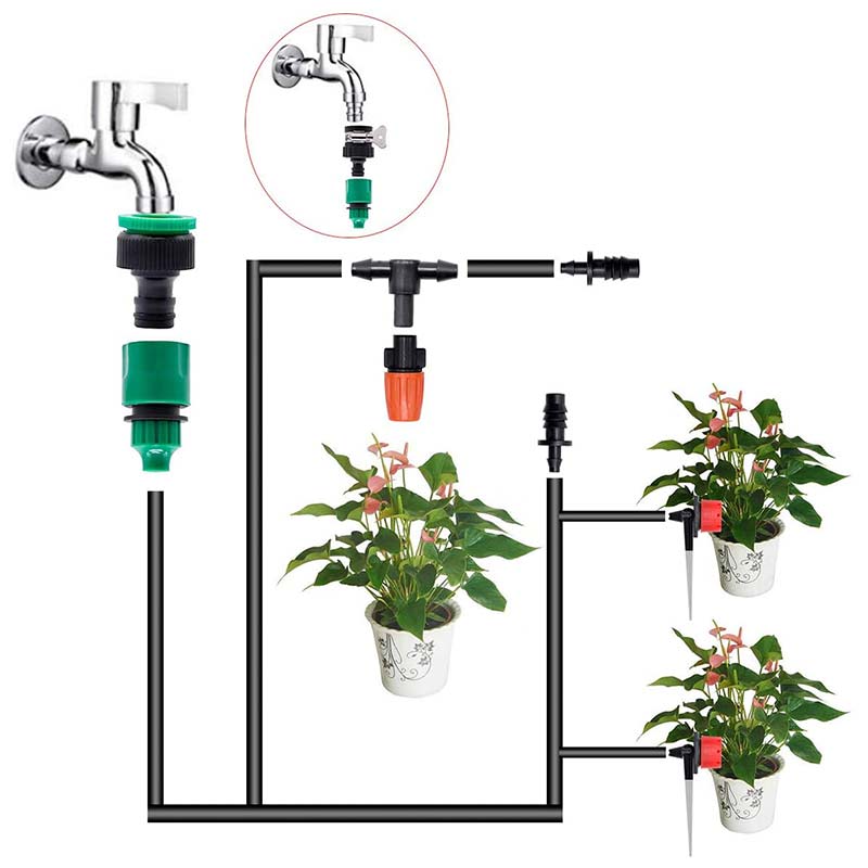 25M/30M/50M Self Automatic Garden Watering System Water Drip Irrigation System Plant Watering Kit Irrigation Drippers Mist Set