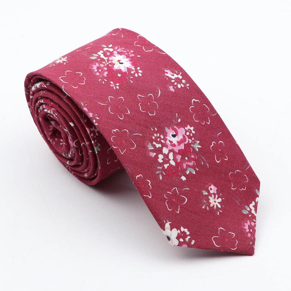 Gravata floral 100% algodão para homens, amarelo, vermelho, azul, flor, 6cm, uso diário, skinny, azul marinho, para casamento, gravatas para festa, presentes: 4