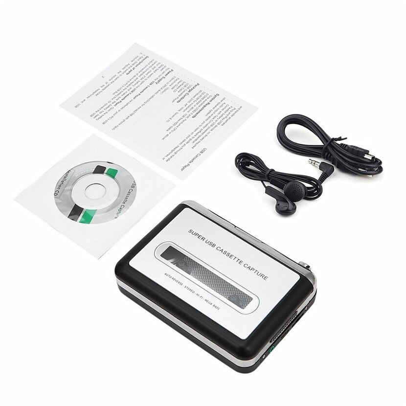 Tape Naar Pc Super Cassette Te MP3 Audio Muziek Cd Digitale Speler Converter Capture Recorder + Hoofdtelefoon Usb 2.0