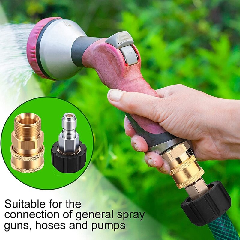 Pressure Washer Adapter Pressure Washer Gauge Kit with 6000Psi 3/8 Inch Pressure Washer Gauge, Quick Hose Connect Kit