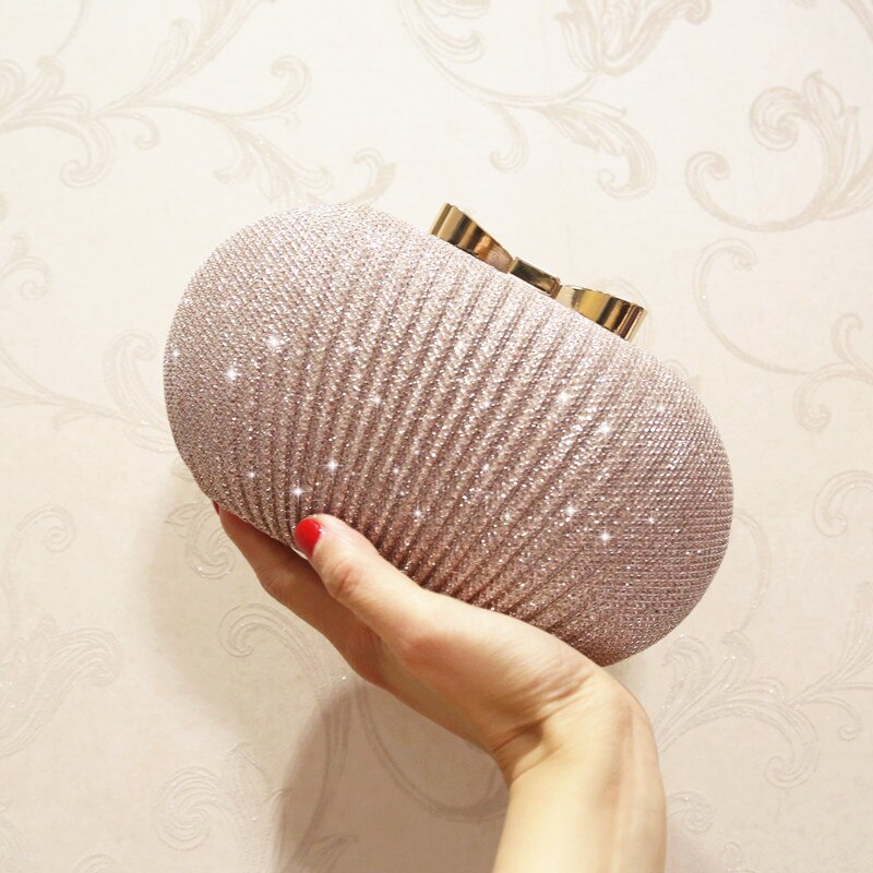 Elegante Gouden Clutch Tas Voor Vrouwen - Luxe Avondtas Met Suède Look, Schouderketting En Make-up Spiegel Voor Bruiloft & Feest
