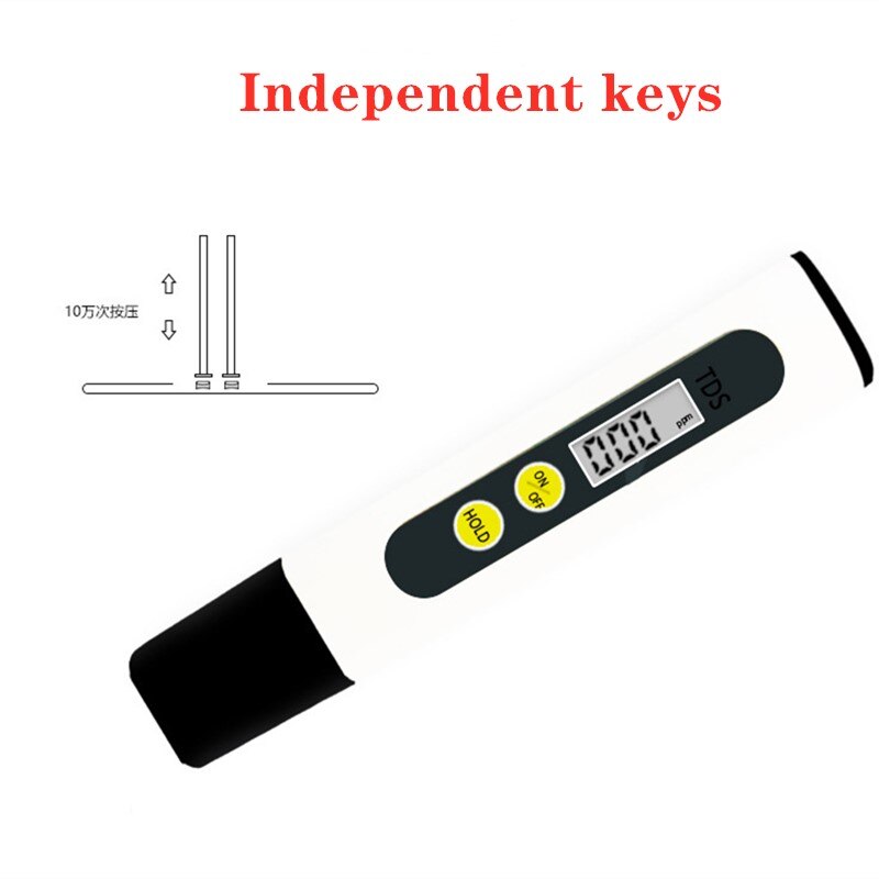 TDS Meter Water Tester Automatic Calibration Tester 0-990ppm Ideal Water Test Drinking Water Aquariums for Lab Monitor
