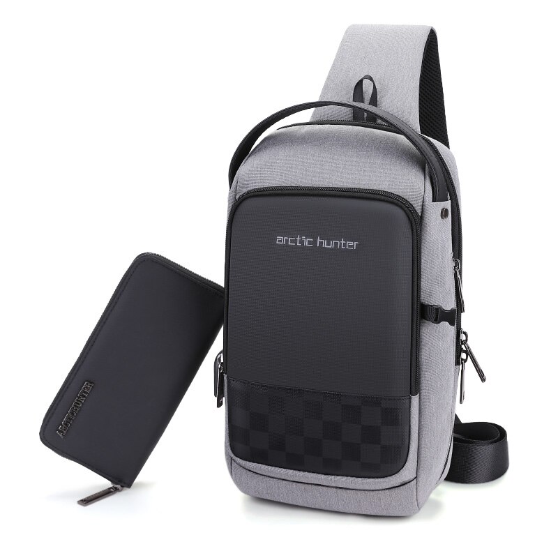 Anti-diefstal Borst Tas USB Messenger Crossbody Tassen voor Mannen Schoudertas Sling Bag Waterdichte Korte Reis mobiele telefoon tas