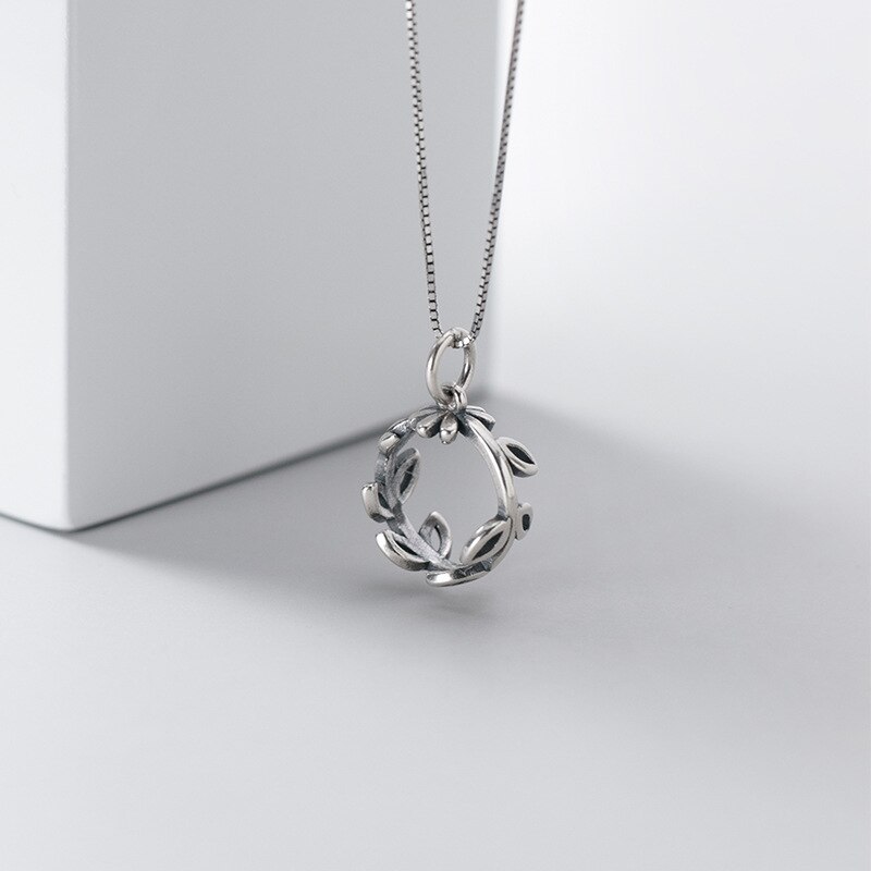 Meetsoft modisch 925 Sterling silber thailändisch blätter hohlanhänger spezial für diy handgefertigte halsketten dekoration schicke accessoires