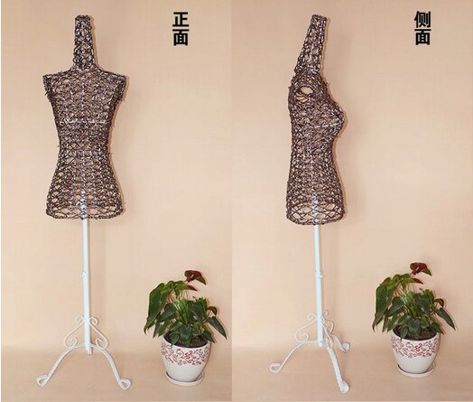 Wire Mannequin Dress Iron Women Clothes Metal Mannequin Assembled Full Body