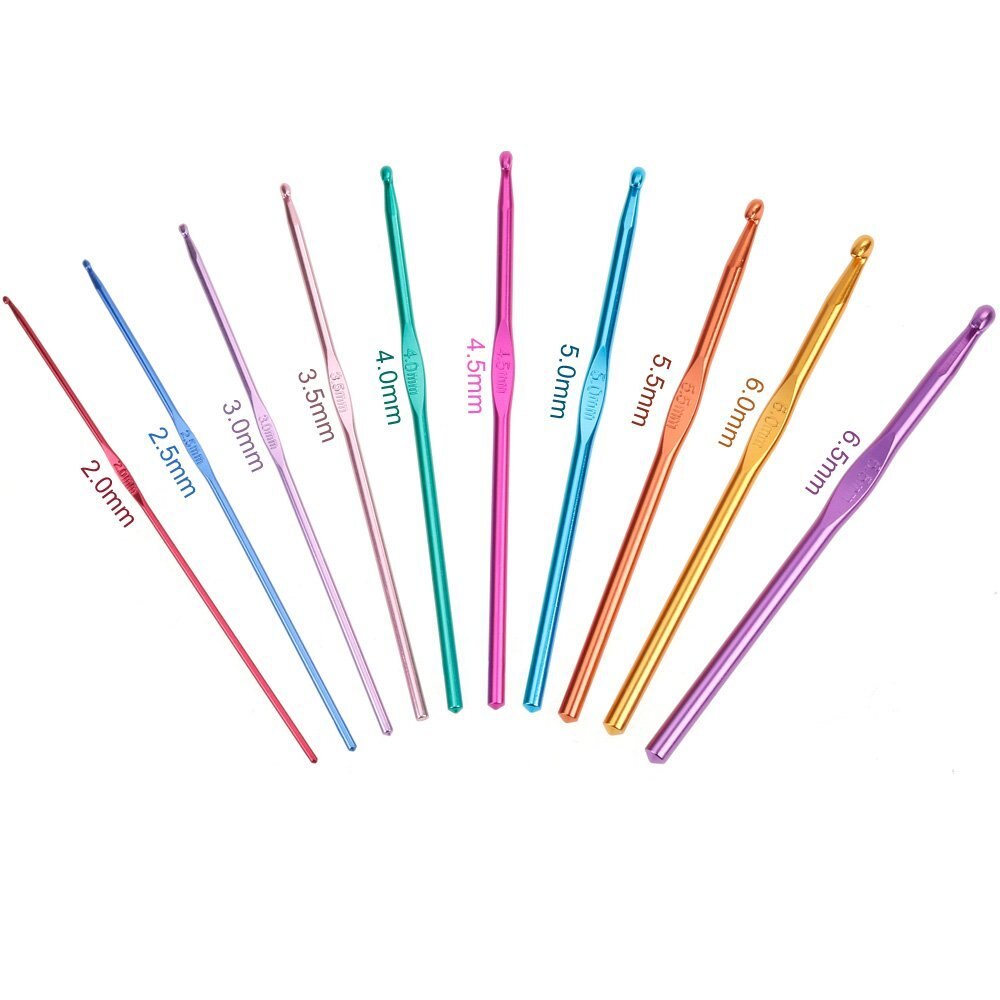 100 stuks Haaknaalden Set Volledige Set Breinaalden Haak Knit Gauge Schaar Stitch Houders DIY Naaien Naalden Kit met Zak