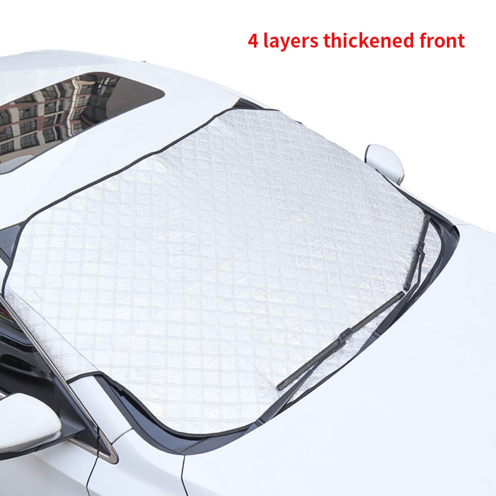 Tioodre bilafdækning holdbar foldbar uv falmende bil forrudebeskyttelse mod frost- og isbeskyttelse: Mørkegrå