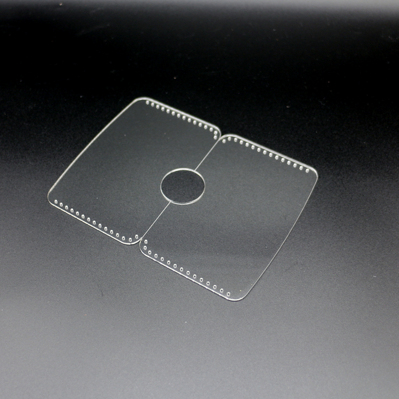 10x6cm DIY leather acrylic card holder bag sewing pattern template