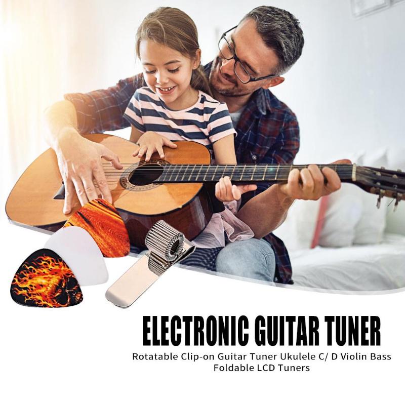 Elektronische Gitaar Tuner Digitale Lcd-scherm Clip-On Tuner Voor C/ D Viool