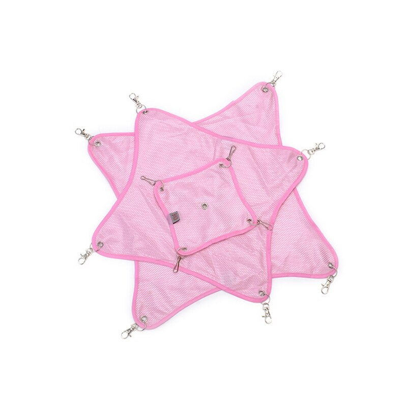 Huisdier Hamster Hangmat Zomer Ademend Mesh Bed Voor Chinchilla Cavia Konijn Samll Huisdieren Swing Speelgoed Kitten Hommock 3 Kleur: pink / S