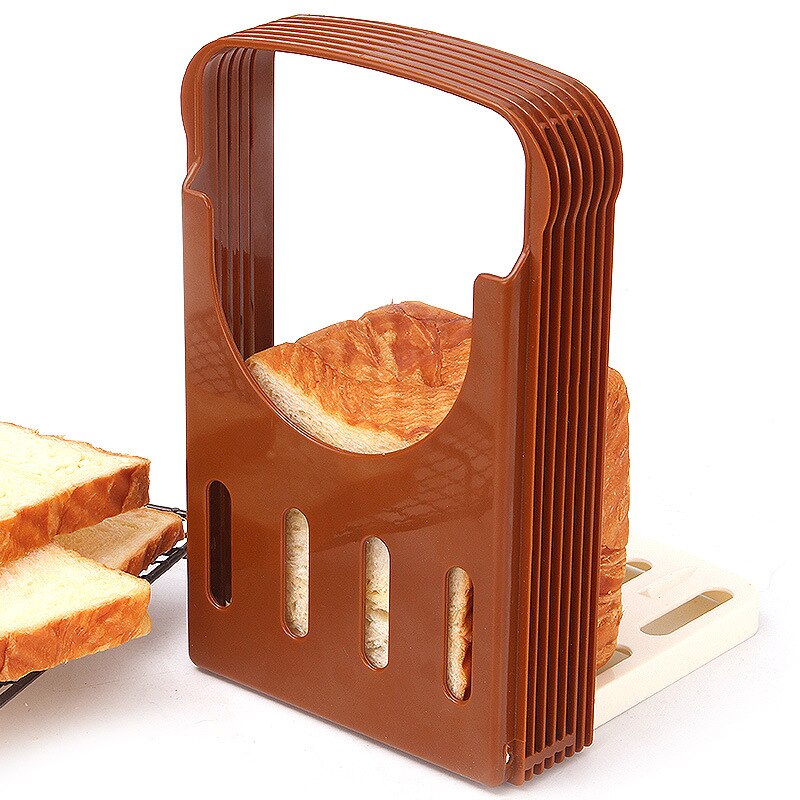 Toast Bread Slicer Plastic Foldable Loaf Cut Rack Cutting Guide Slicing Tool Kitchen Accessories Practical Cakes Split Tools