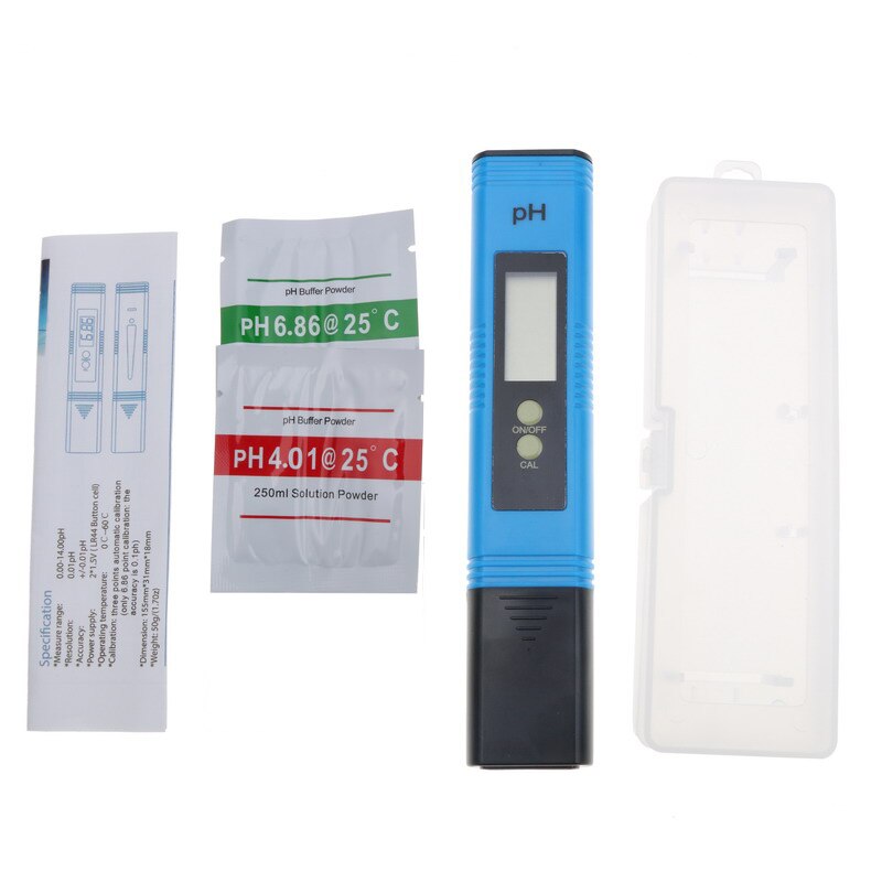 Pocket Pen Type PH Meter Analyzer Draagbare LCD Digitale PH Tester: Blue