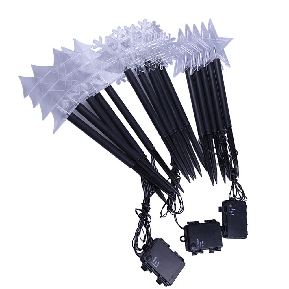 Christmas Decorative Christmas Solar Stake Lights Garden Solar Lawn Lights Outdoor Waterproof Solar Pathway Lights for Yard