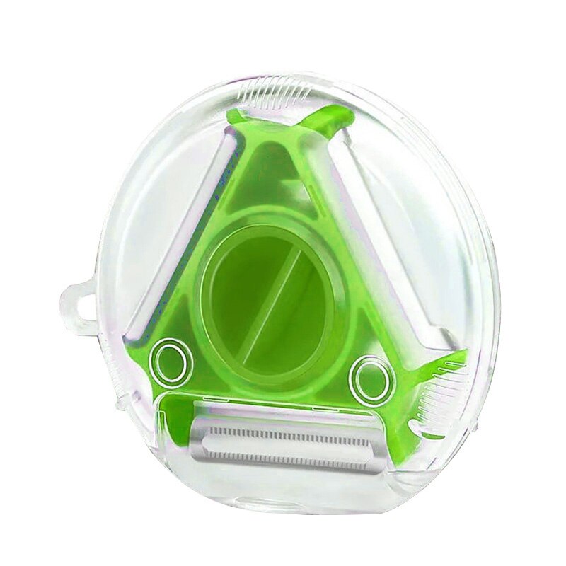 Multifunctionele Keukenrasp - 3-in-1 Groente Fruit Snijder - Roestvrij Staal & PP - 9x8.5cm: Groen