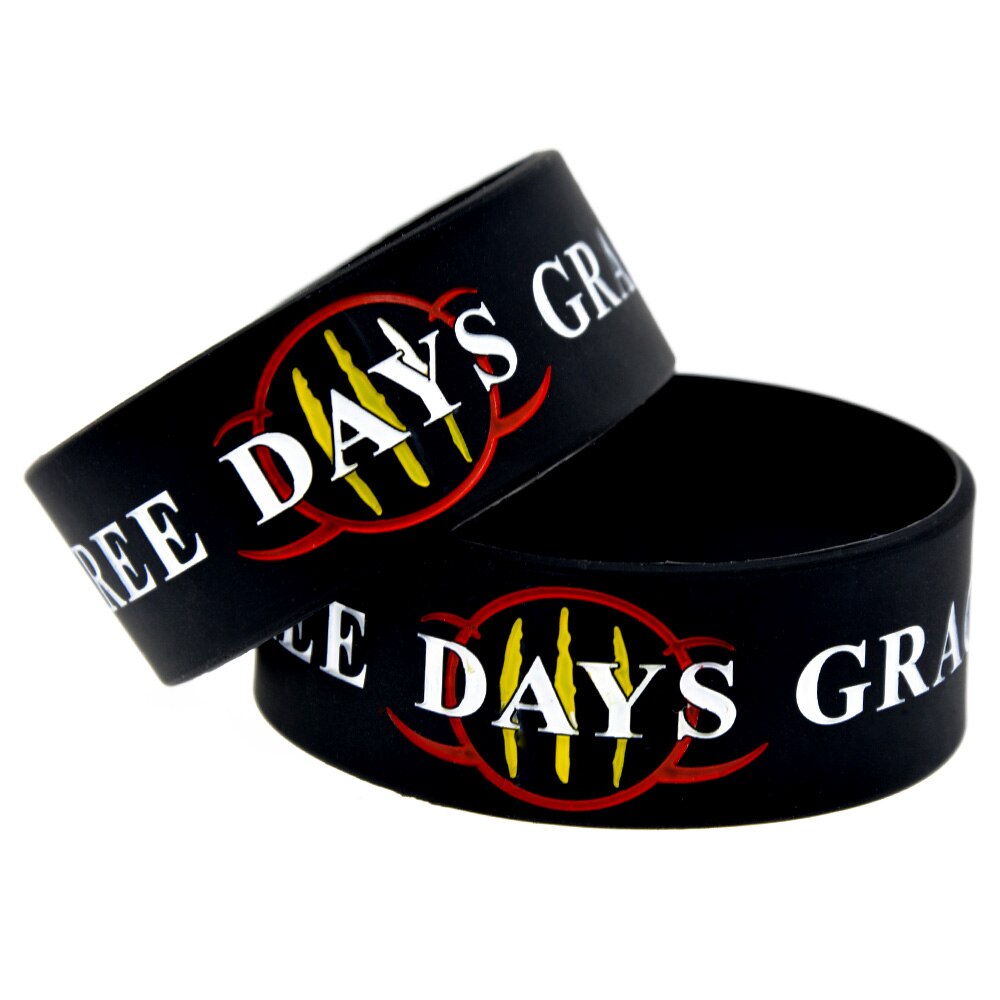 Bracelet en Silicone Three Days Grace, 1 pièce, 1 pouce de large pour les Fans de musique