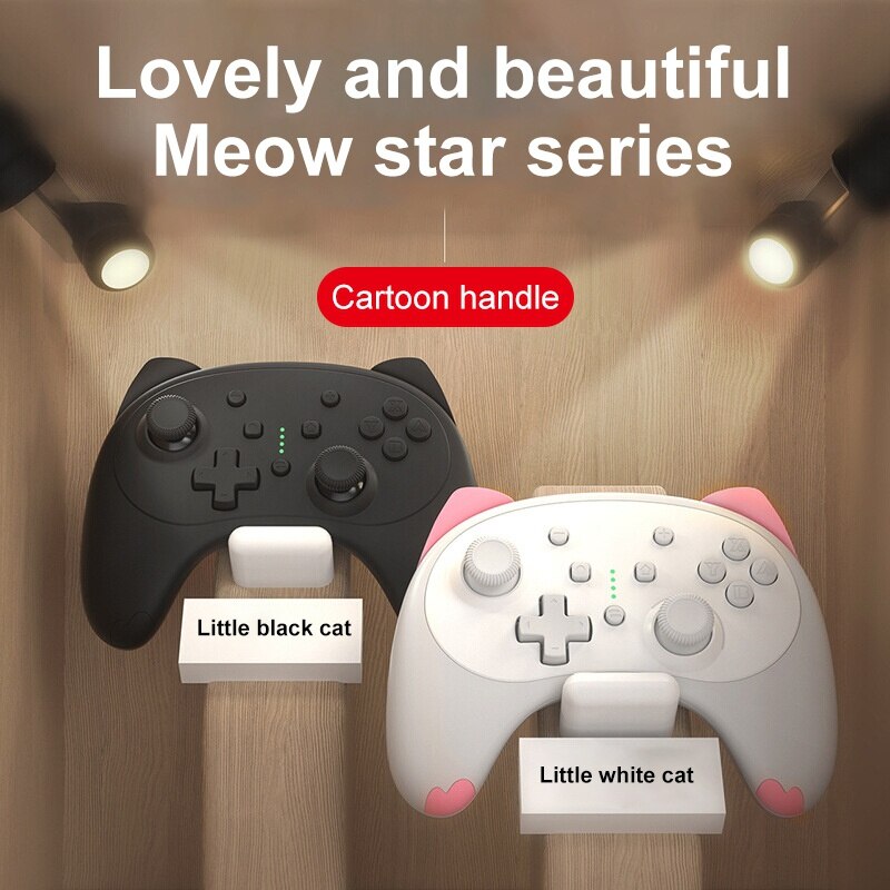 Cartoon Kitten Draadloze Gamepad Voor Nintendo Switch/Schakelaar Lite Motion Schakelaar Pro Controller Gamepad Accessoires