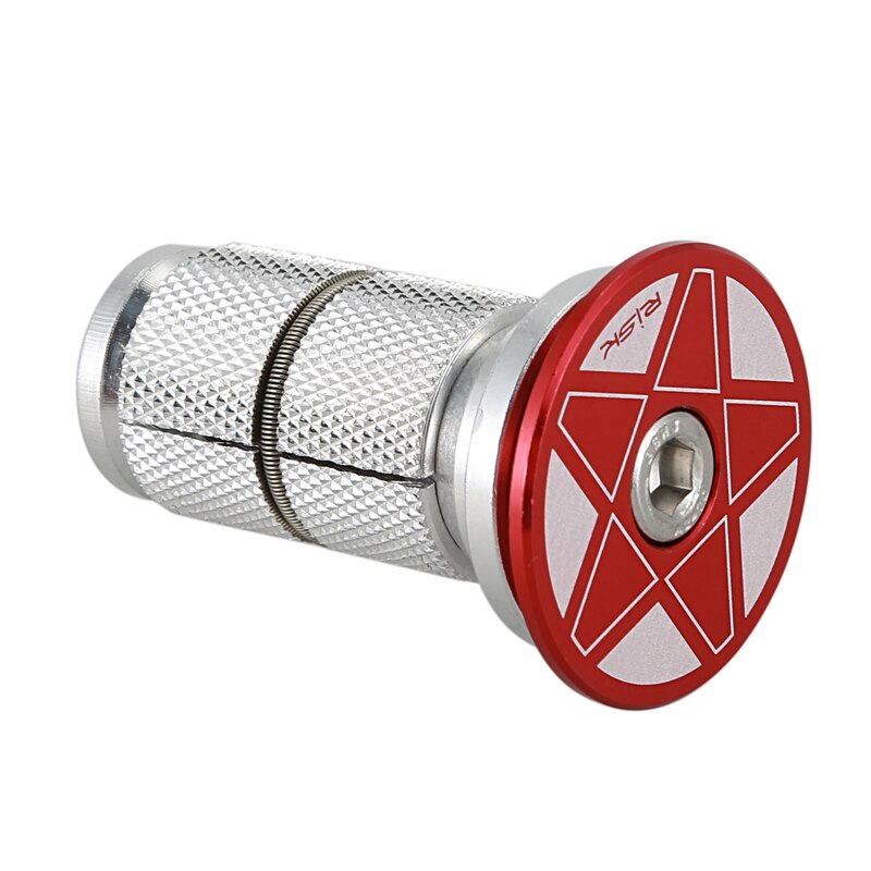 RISK Road MTB Bike Fork&Headset Expansion Ring Bicycle Hanging Core Expansion Screws for 28.6mm Fork Cycling Bike Stem Cover red