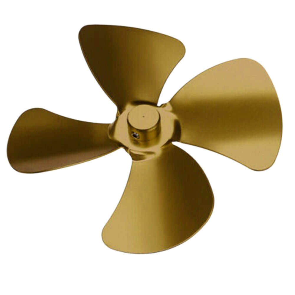 Heat Powered Replacement Aluminum Alloy Easy Install Stove Fan Blade Accessories Practical Multicolored Durable Wood Burner: gold