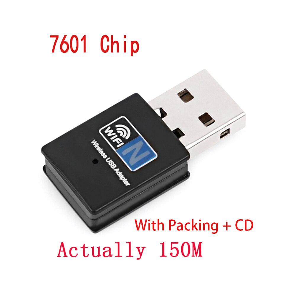 Creacube USB WiFi di 150M adattatore 802.11N Wifi dongle Wireless wifi dongle Scheda di Rete Adattatore LAN per PC Win 10 MT 7601 di Chip: With Packing CD