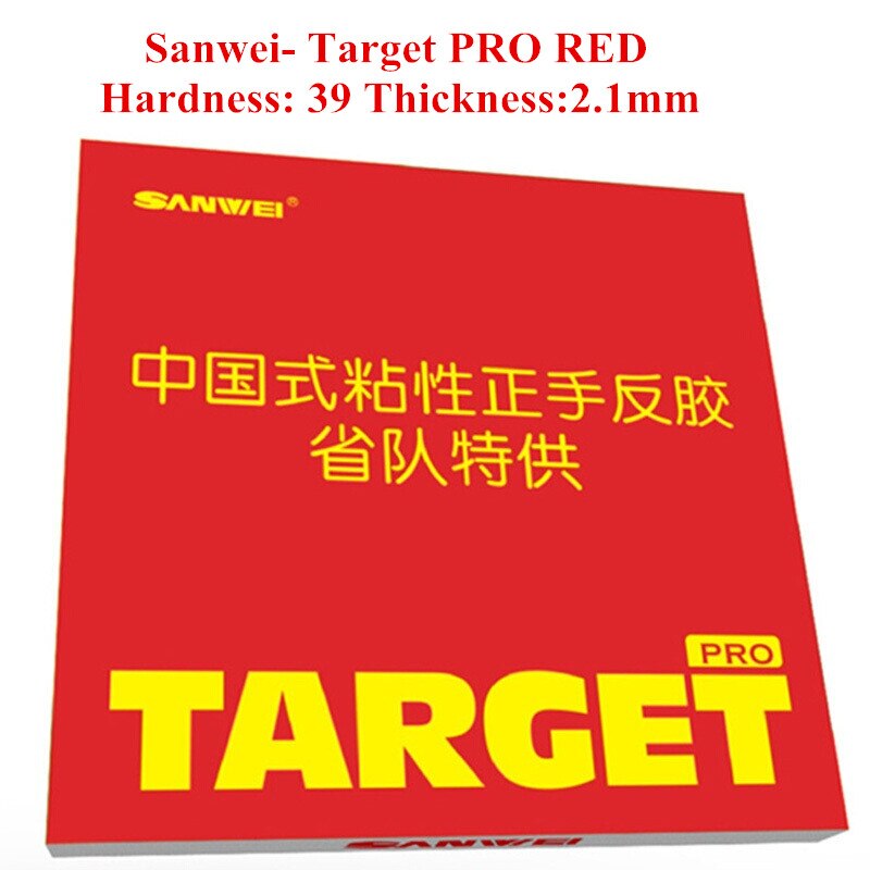 Gomma da ping-pong da ping-pong pips-in di Sanwei TARGET con spugna: Red