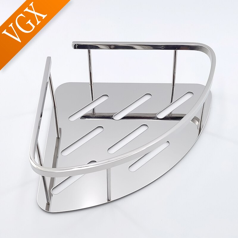 Vgx Badkamer Douche Trangle Shelf Hoek Opbergrek Organizer Muur Gemonteerde Planken RVS Mand Keuken Accessoires