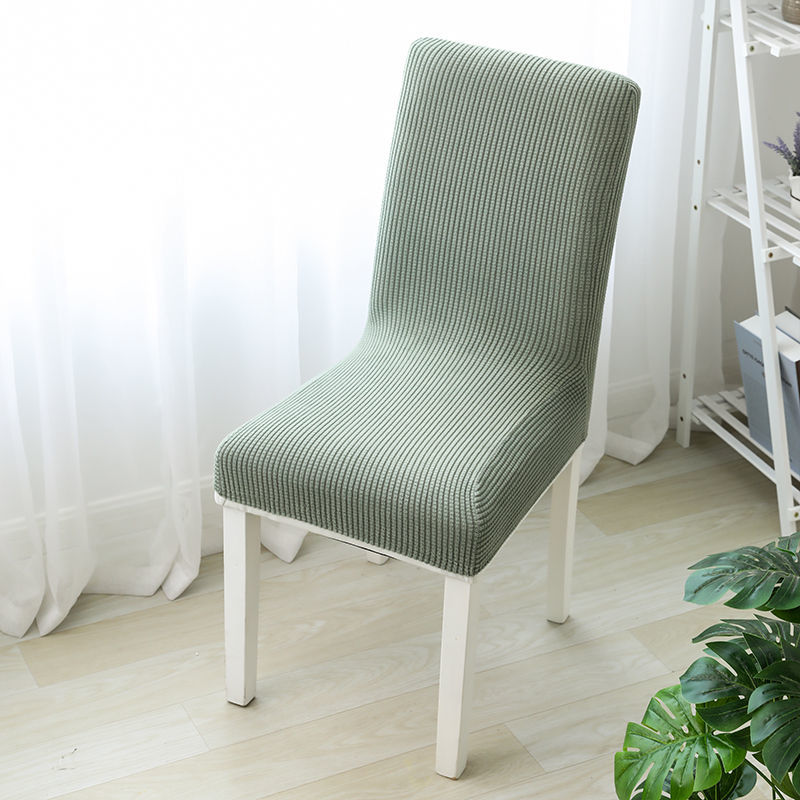 Einfarbig Stuhl Abdeckung Gestrickte stoff Stretch Elastische Hussen Stuhl Abdeckungen Für Esszimmer Küche Hochzeit Bankett Hotel: light green