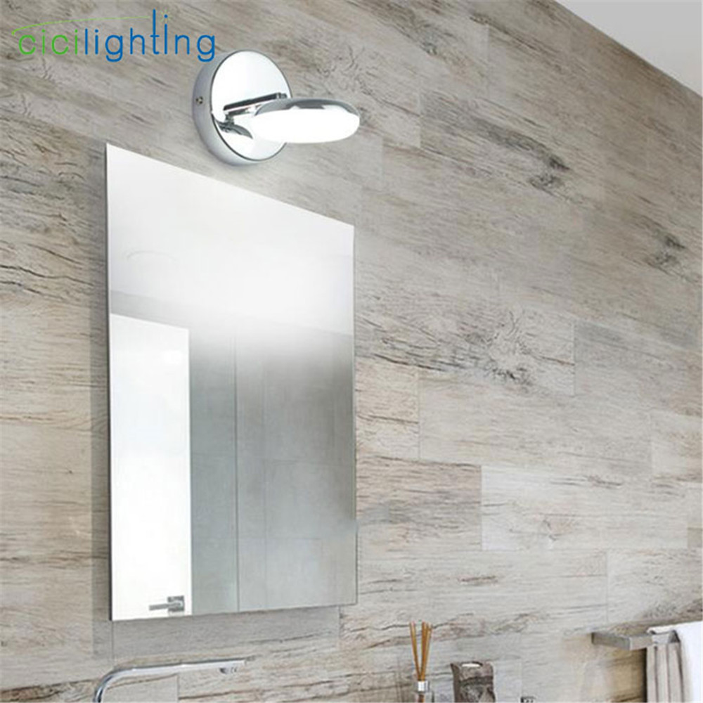 5w led-badkamerverlichting van roestvrij staal, verstelbare led-badkamerspiegellamp, wastafellamp, toiletwandlamp