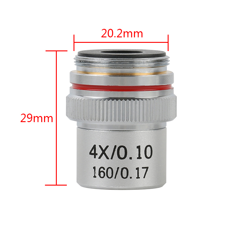 4X 10X 20X 40X 60X 100X Microscope Objective Lens Achromatic Objective Laboratory Biological Microscope Parts