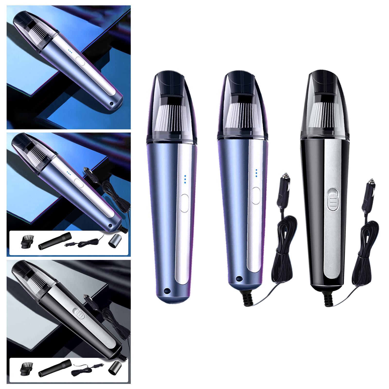 Handheld Cars Vacuum Cleaner Dry and Wet Use 6000PA 4000mAh 2 Nozzles Powerful Cyclone Suction Fits for Home Office Vehicle Part