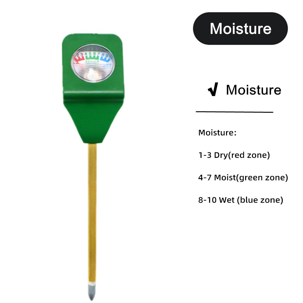 Medidor de Ph y humedad del suelo, medidor EC para el suelo, TDS CF, luz solar, humedad, jardín, Sensor de humedad del suelo opcional: Moisture