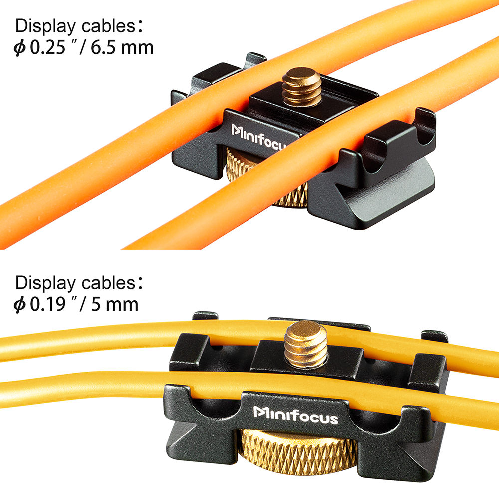 Camera Cable Clamp with Arca Swiss System, Aluminum Alloy Tether Cable Block Clip with 4 Grooves, USB Cable Lock Clip Clamp HDMI