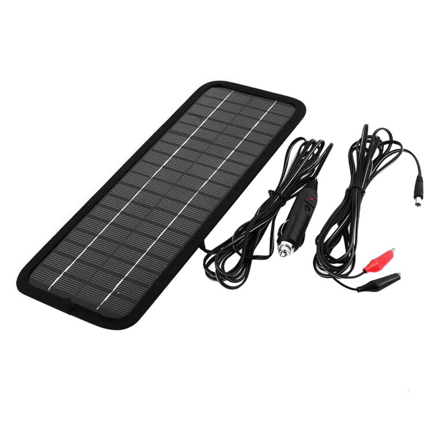 Portable 12V 4.5W Solar Panel Power Battery Charger Backup For Auto Car Van Boat