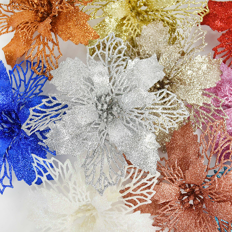 10 stcke funkeln Knstliche Weihnachtsstern Blume...  Grandado